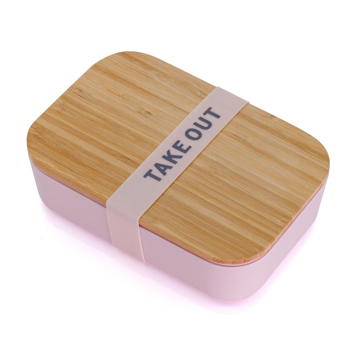 Take Out Bamboo Lunch Box (Blush Pink) — Bulk Lot of 24 (Gifting, Events & Resale)
