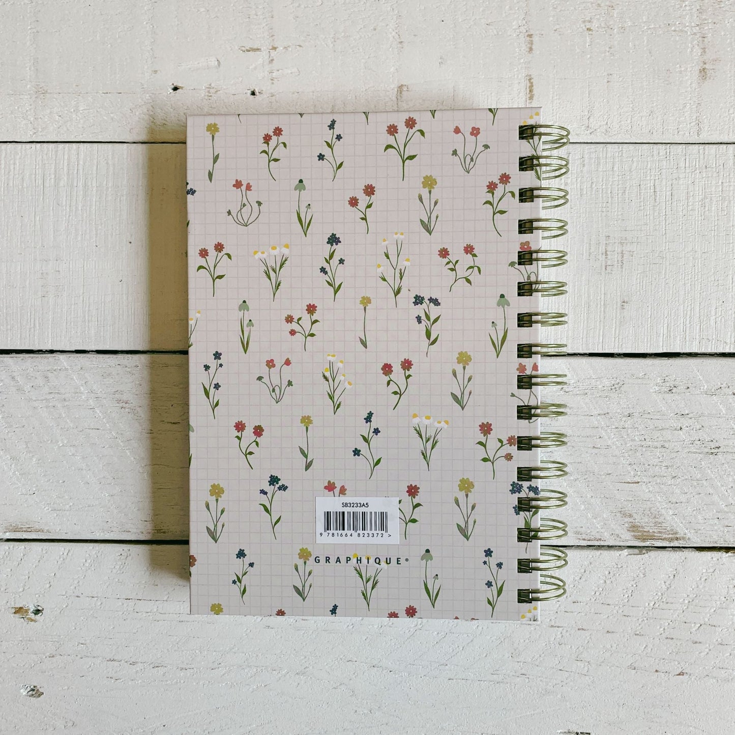 Take Time For Yourself Dainty Floral Spiral Hard Cover Journal | 160 Ruled Pages Spiral-bound Notebook | 6.25"x 8.25"