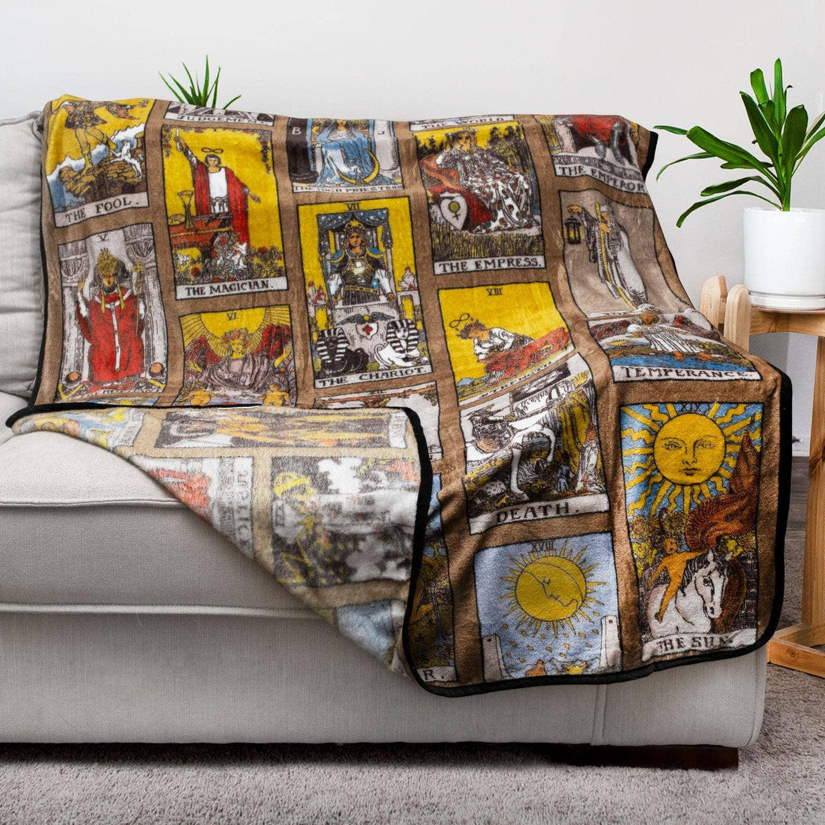 Tarot Card Collage Fleece Throw Blanket | 45" x 60"
