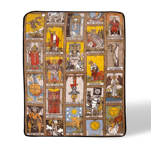 Tarot Card Collage Fleece Throw Blanket | 45" x 60"-Toynk Toys-The Bullish Store