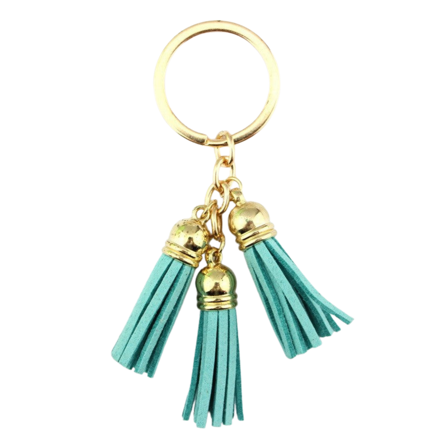 Tassel Keychain | Faux Leather | Gold Hardware | 4 Color Styles-Paper & Quartz-The Bullish Store