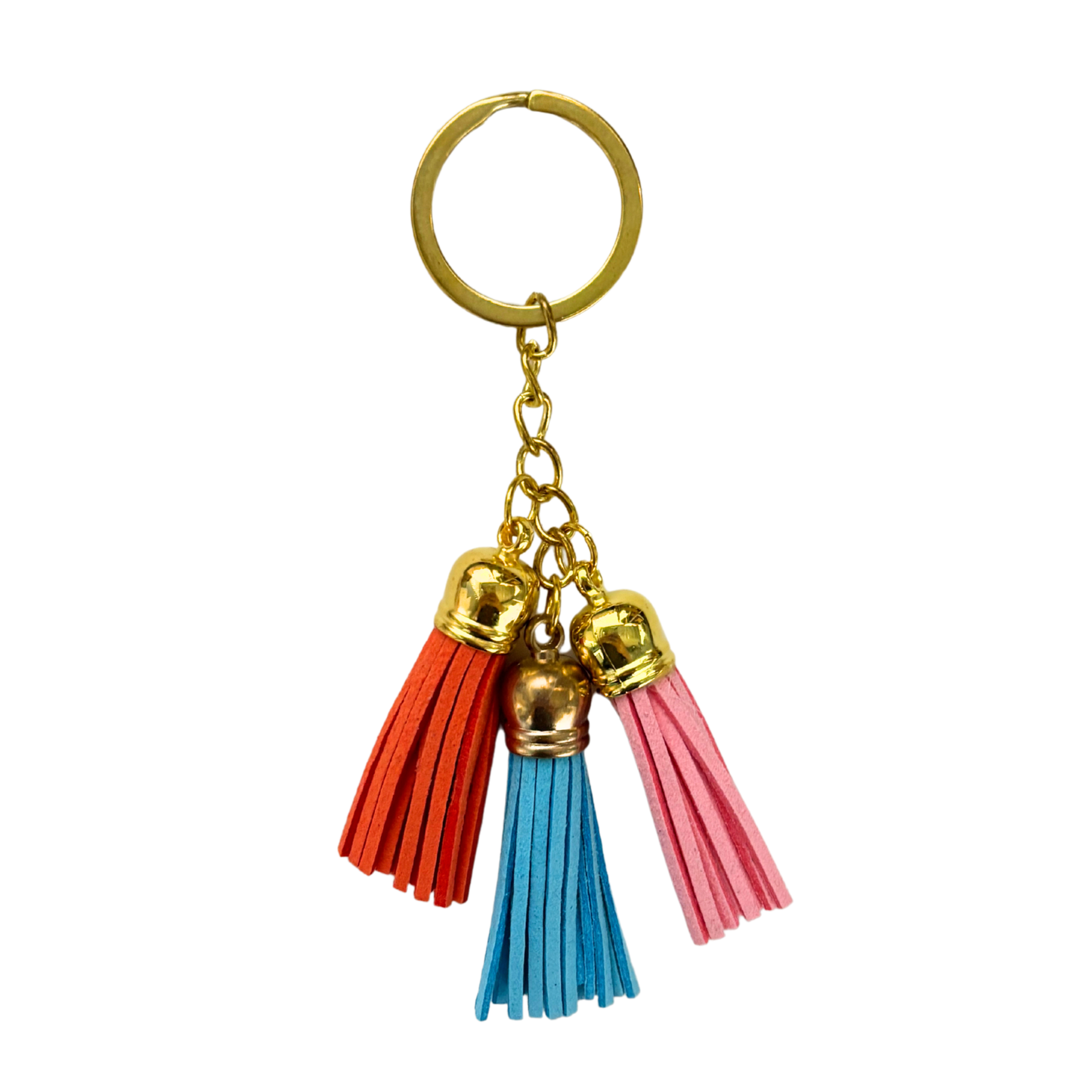 Tassel Keychain | Faux Leather | Gold Hardware | 4 Color Styles-Paper & Quartz-The Bullish Store