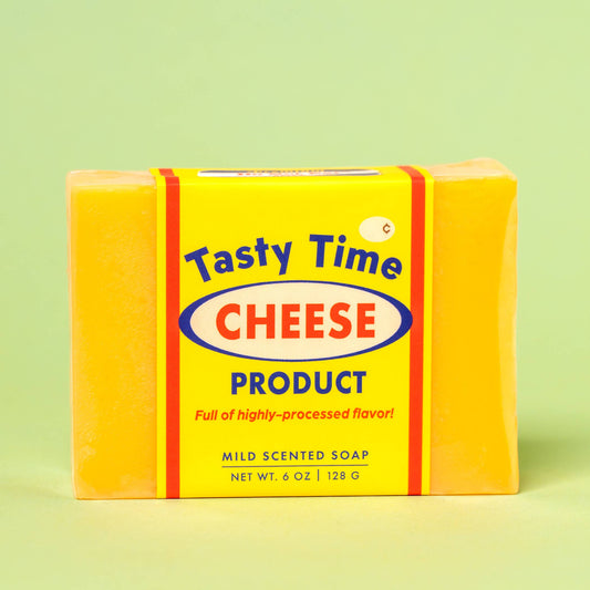 Tasty Time Cheese Product Do Not Eat Bar Soap | Funny Handmade Vegan Soap
