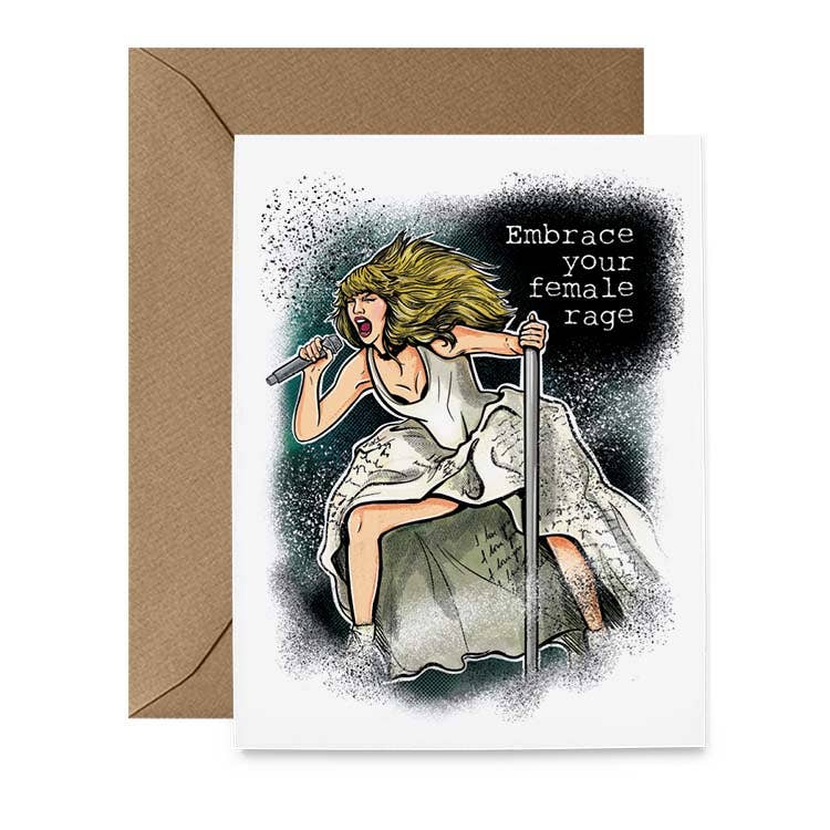 Taylor Swift "Embrace Your Female Rage" Card | Blank Inside Greeting Card