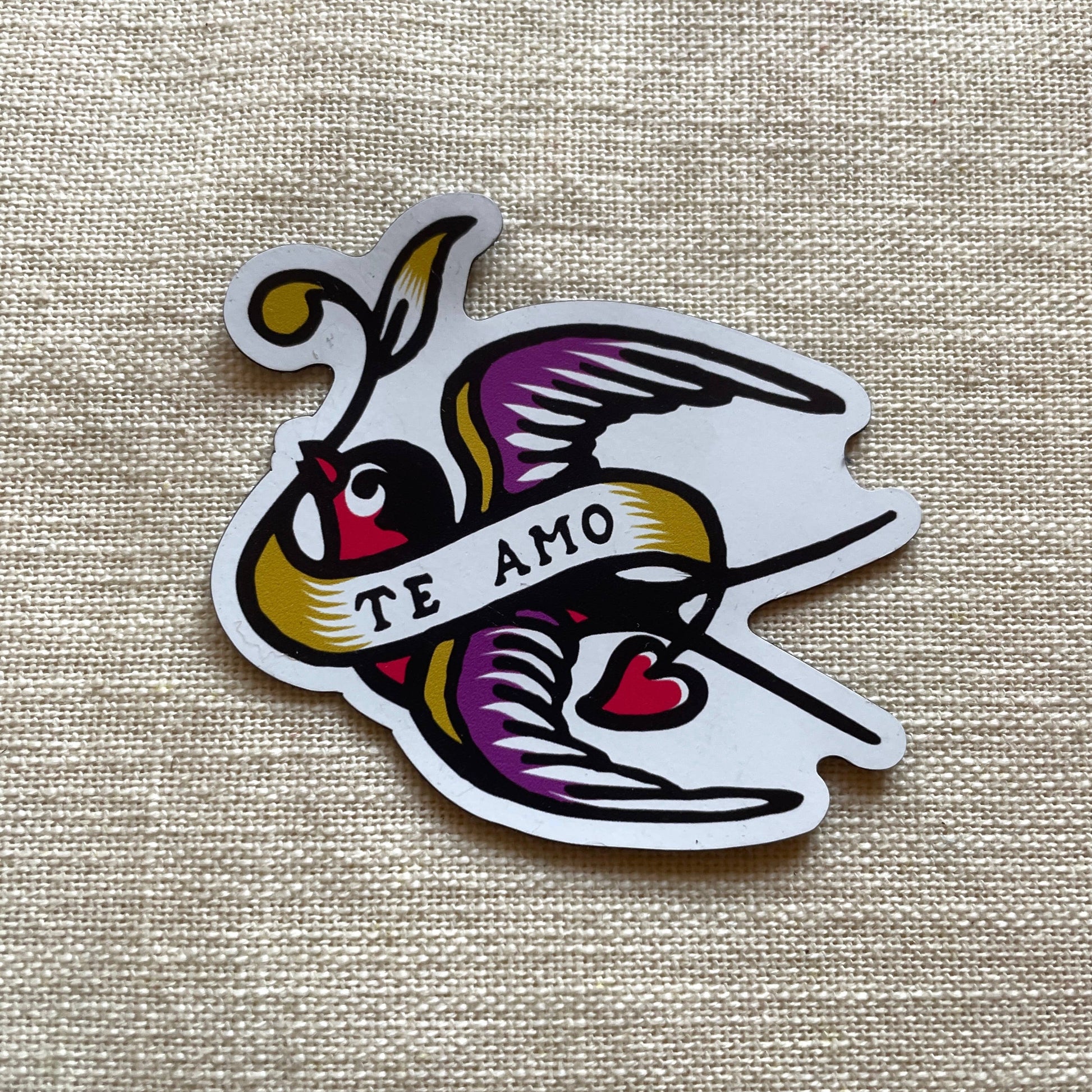 Te Amo Bird Magnet | Refrigerator Metal Surface Magnetic Decor | 6.5 x 5cm