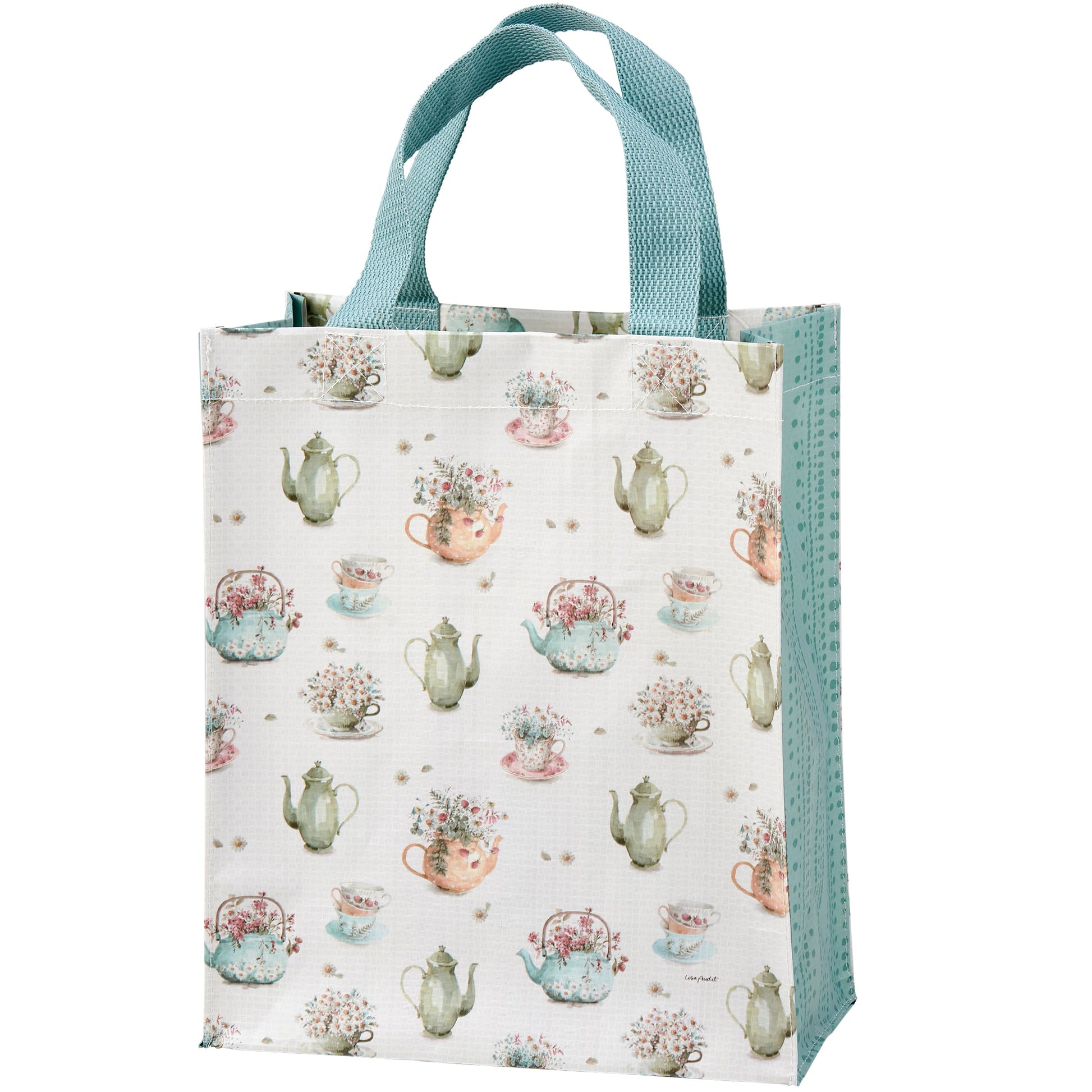 Tea Time Daily Tote Bag | Lunch Storage | 8.75" x 10.25" x 4.75"