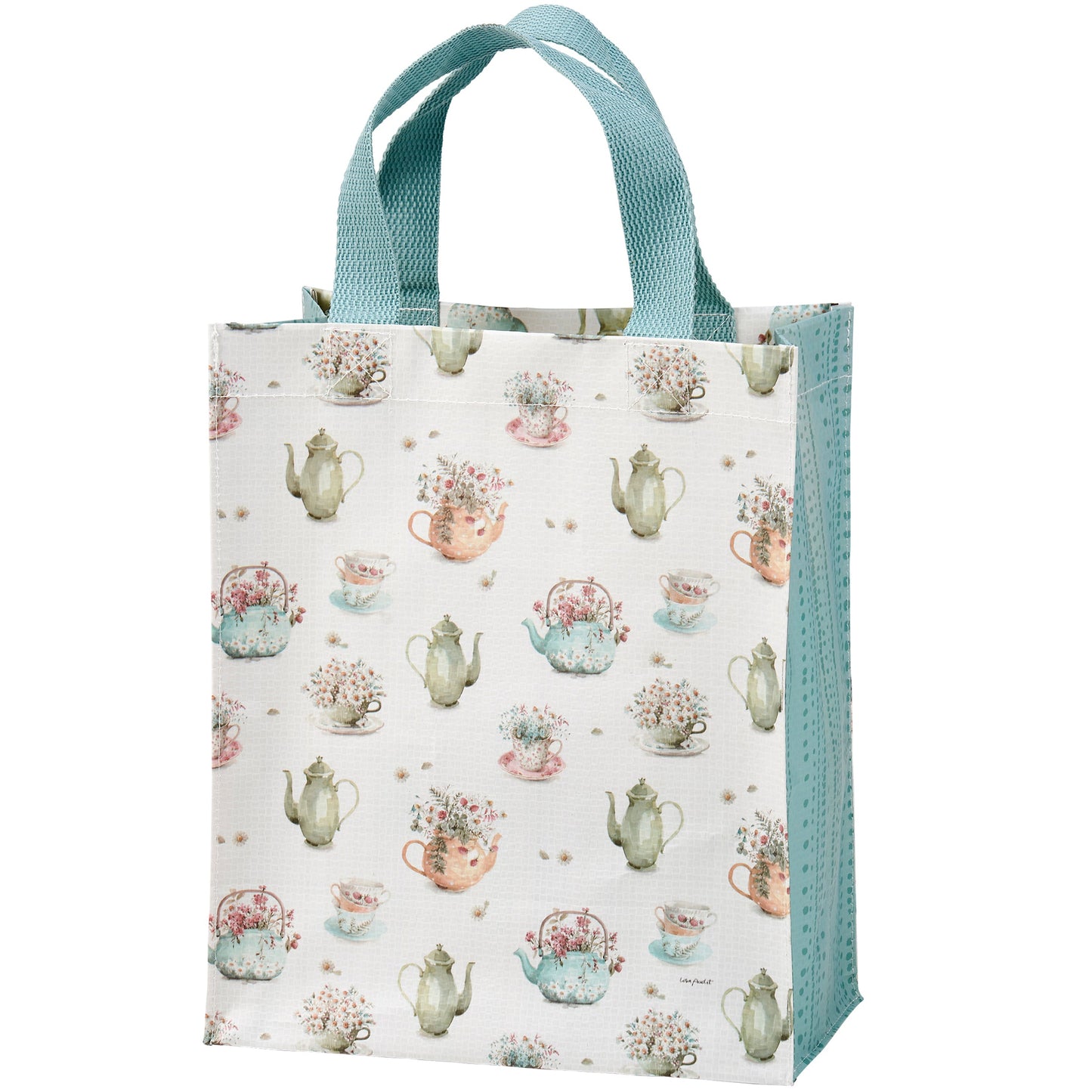 Tea Time Daily Tote Bag | Lunch Storage | 8.75" x 10.25" x 4.75"
