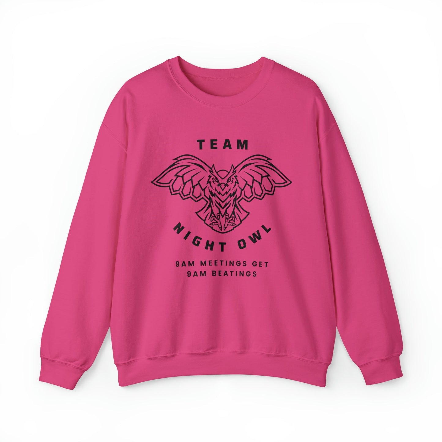 Team Night Owl Unisex Heavy Blend™ Crewneck Sweatshirt Sizes SM-5XL | Plus Size Available