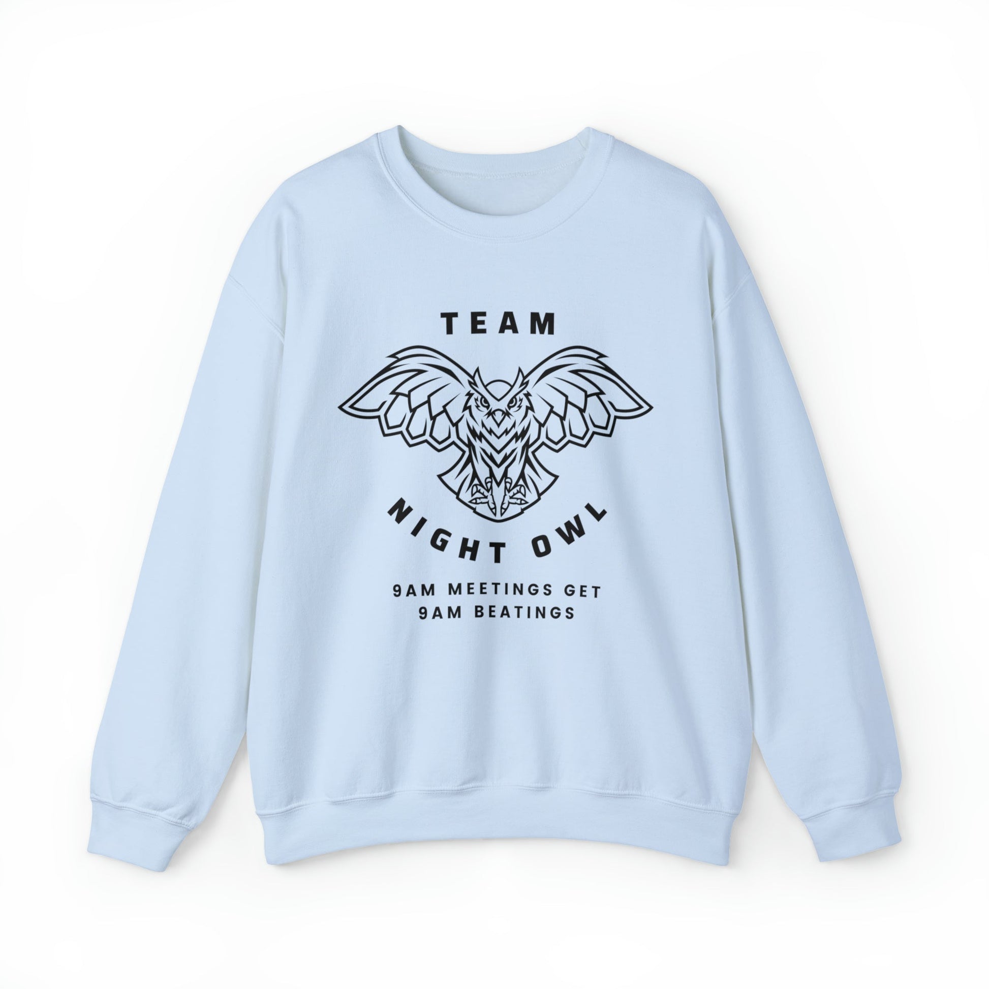 Team Night Owl Unisex Heavy Blend™ Crewneck Sweatshirt Sizes SM-5XL | Plus Size Available