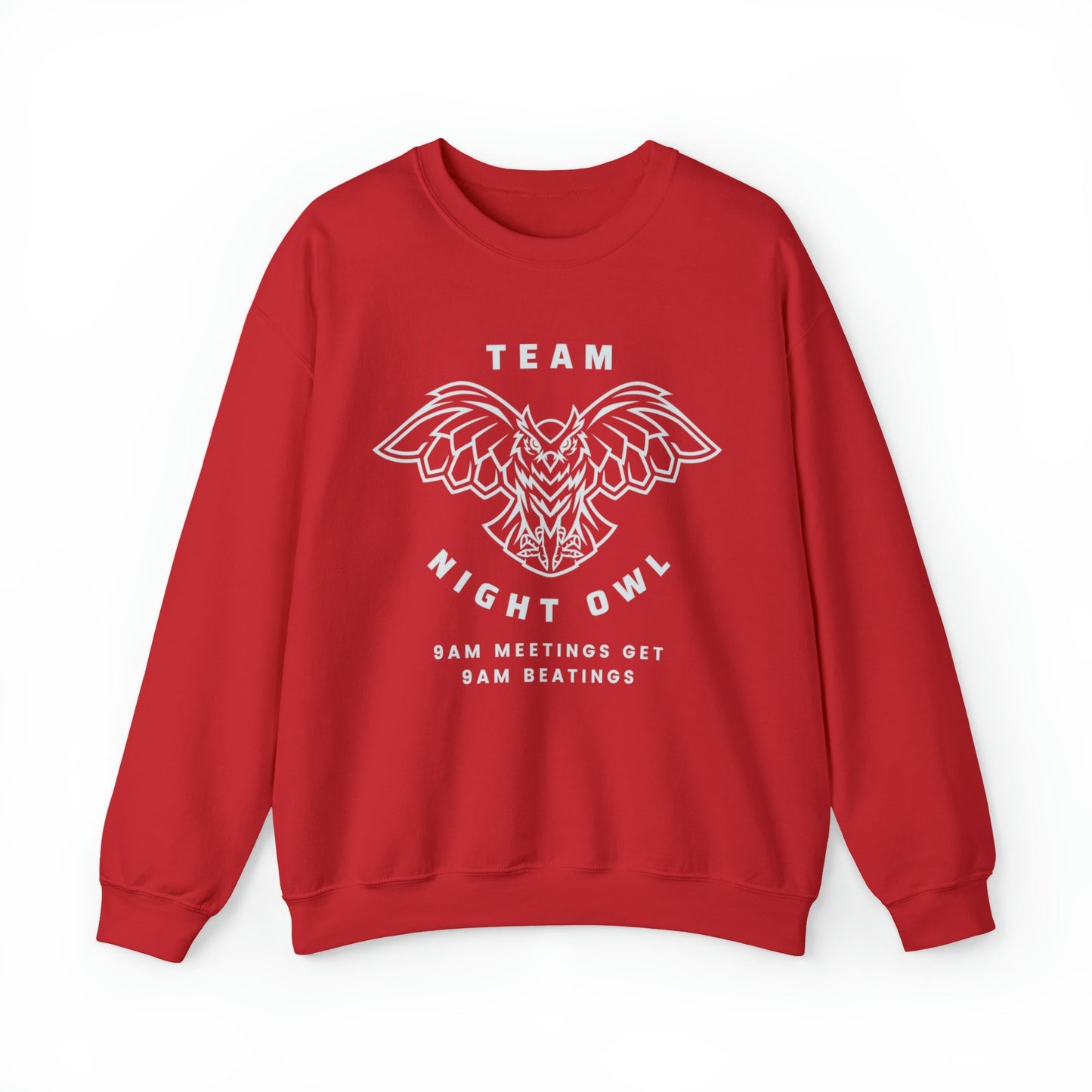 Team Night Owl Unisex Heavy Blend™ Crewneck Sweatshirt Sizes SM-5XL | Plus Size Available