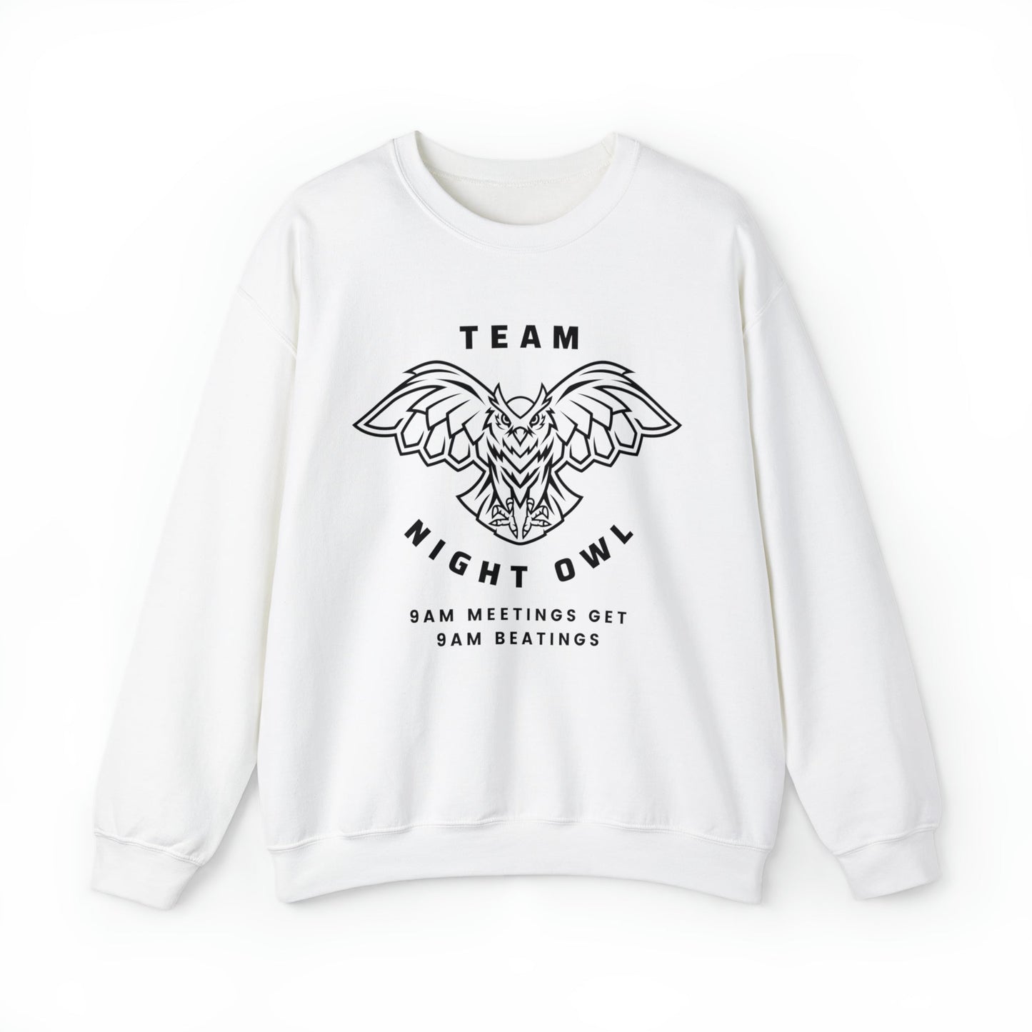 Team Night Owl Unisex Heavy Blend™ Crewneck Sweatshirt Sizes SM-5XL | Plus Size Available