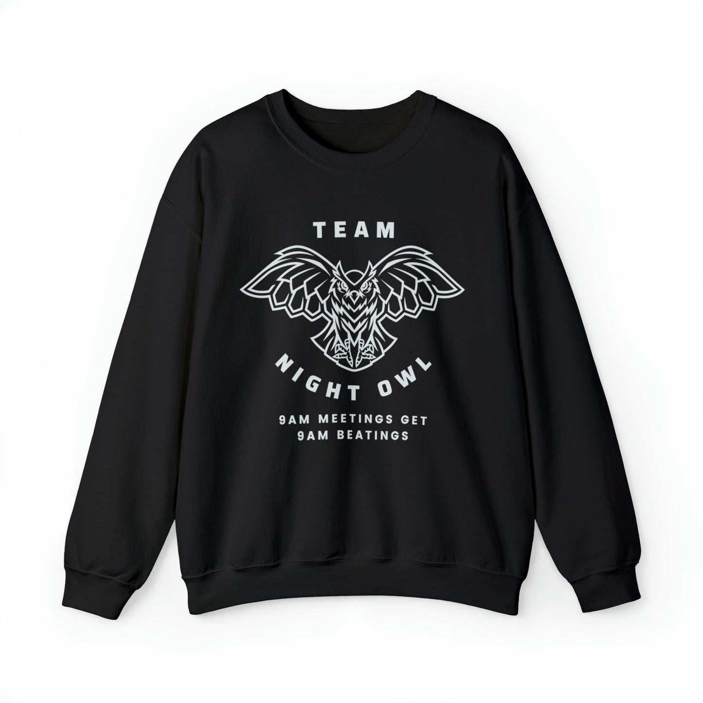 Team Night Owl Unisex Heavy Blend™ Crewneck Sweatshirt Sizes SM-5XL | Plus Size Available