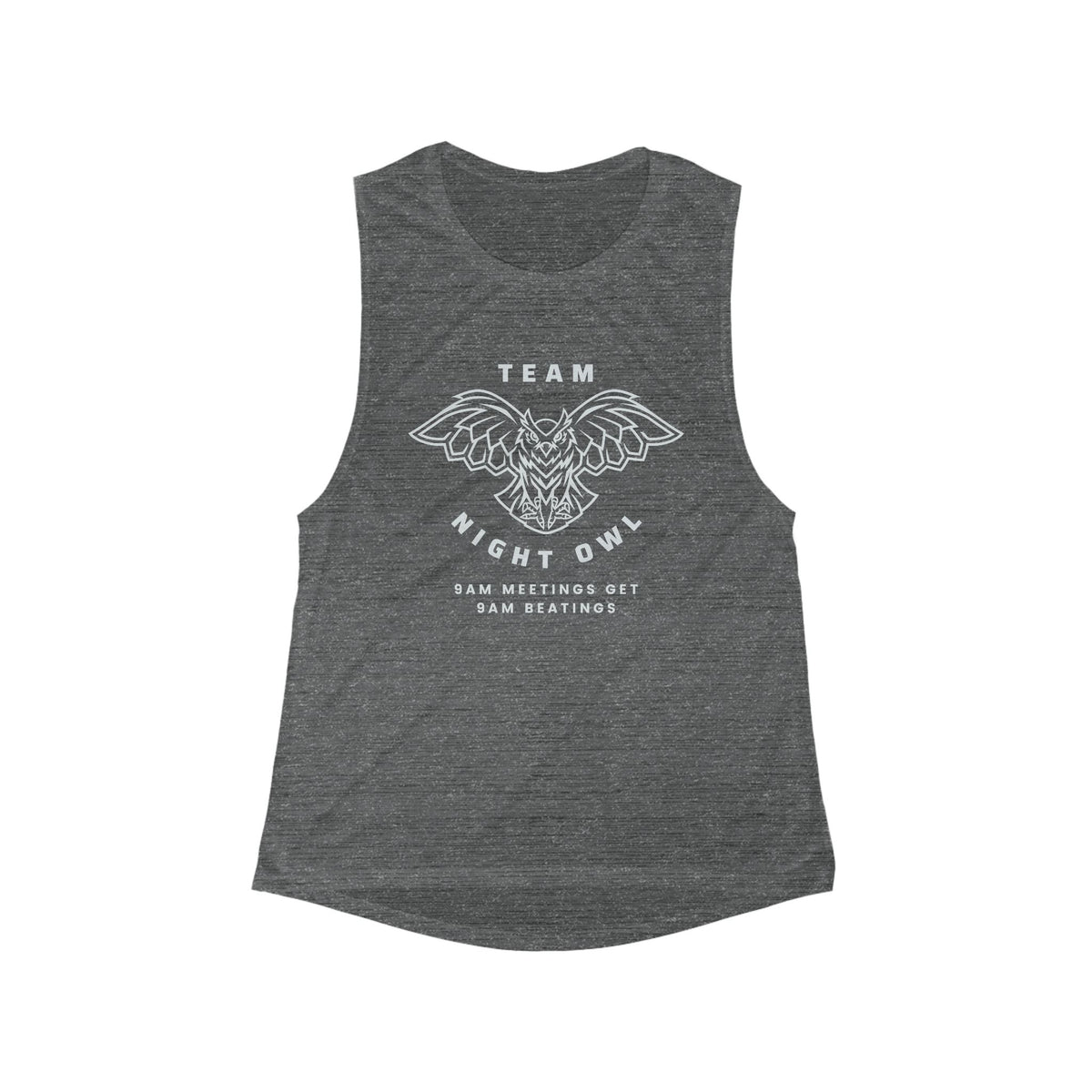 Team Night Owl Women's Flowy Scoop Muscle Tank [SM-2XL]