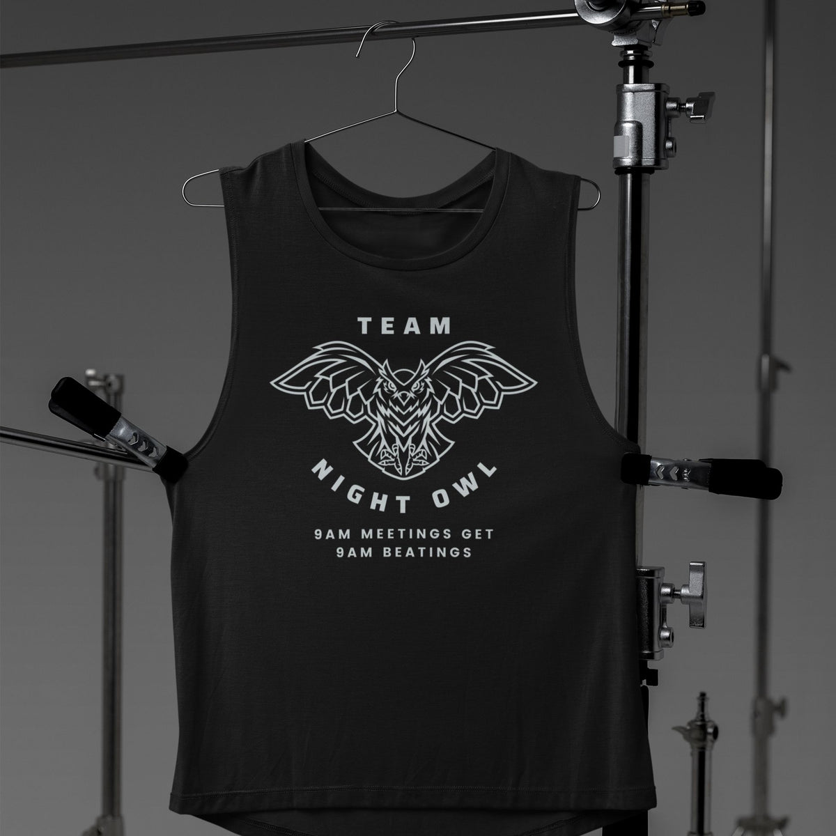 Team Night Owl Women's Flowy Scoop Muscle Tank [SM-2XL]