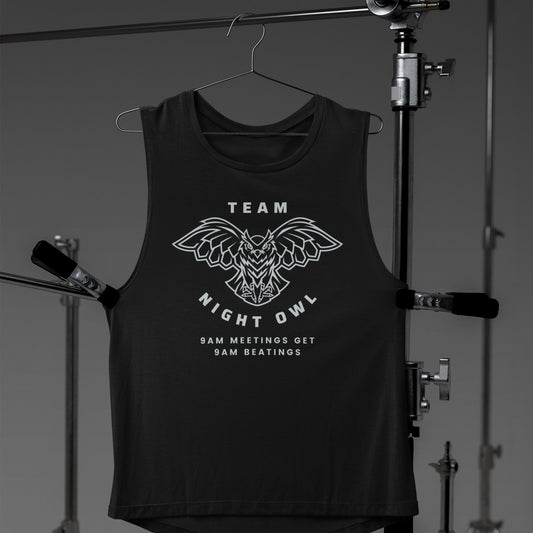Team Night Owl Women's Flowy Scoop Muscle Tank [SM-2XL]
