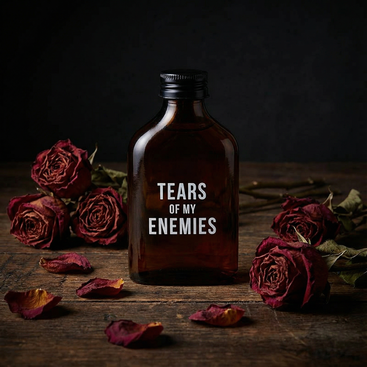 Tears Of My Enemies Amber Mini Flask