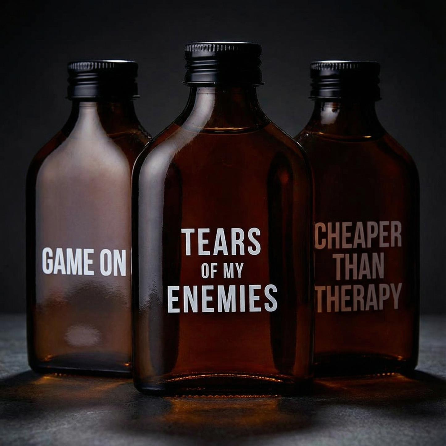 Tears Of My Enemies Amber Mini Flask