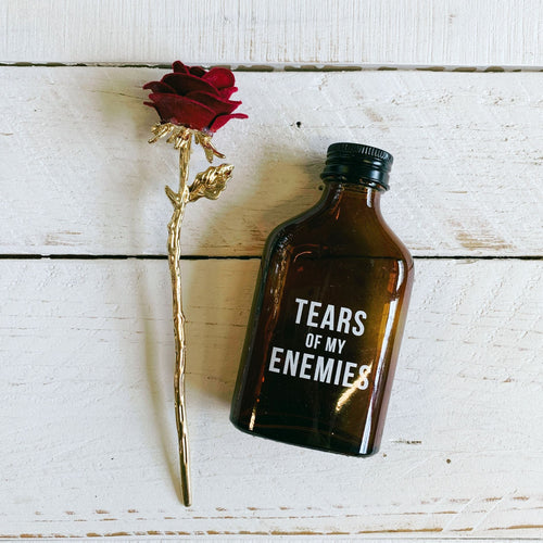 Tears Of My Enemies Amber Mini Flask