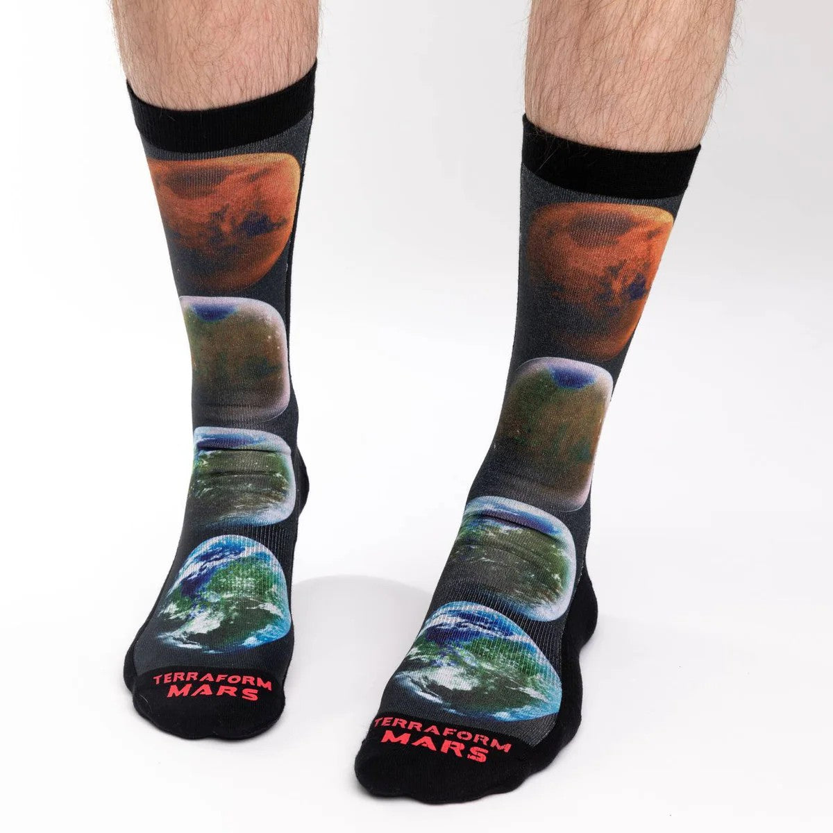 Terraforming Mars Men's Socks | Space Exploration Crew Socks