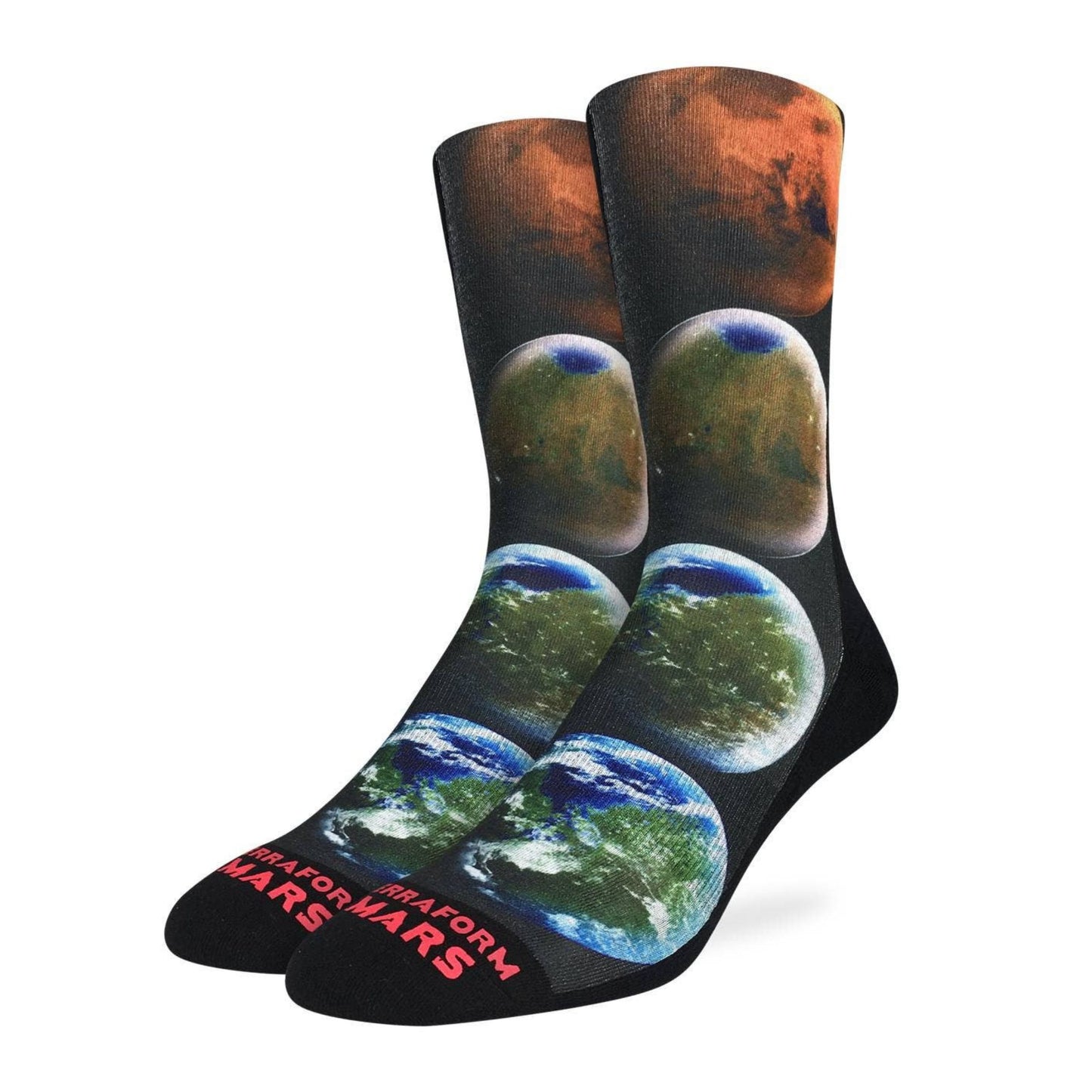 Terraforming Mars Men's Socks | Space Exploration Crew Socks