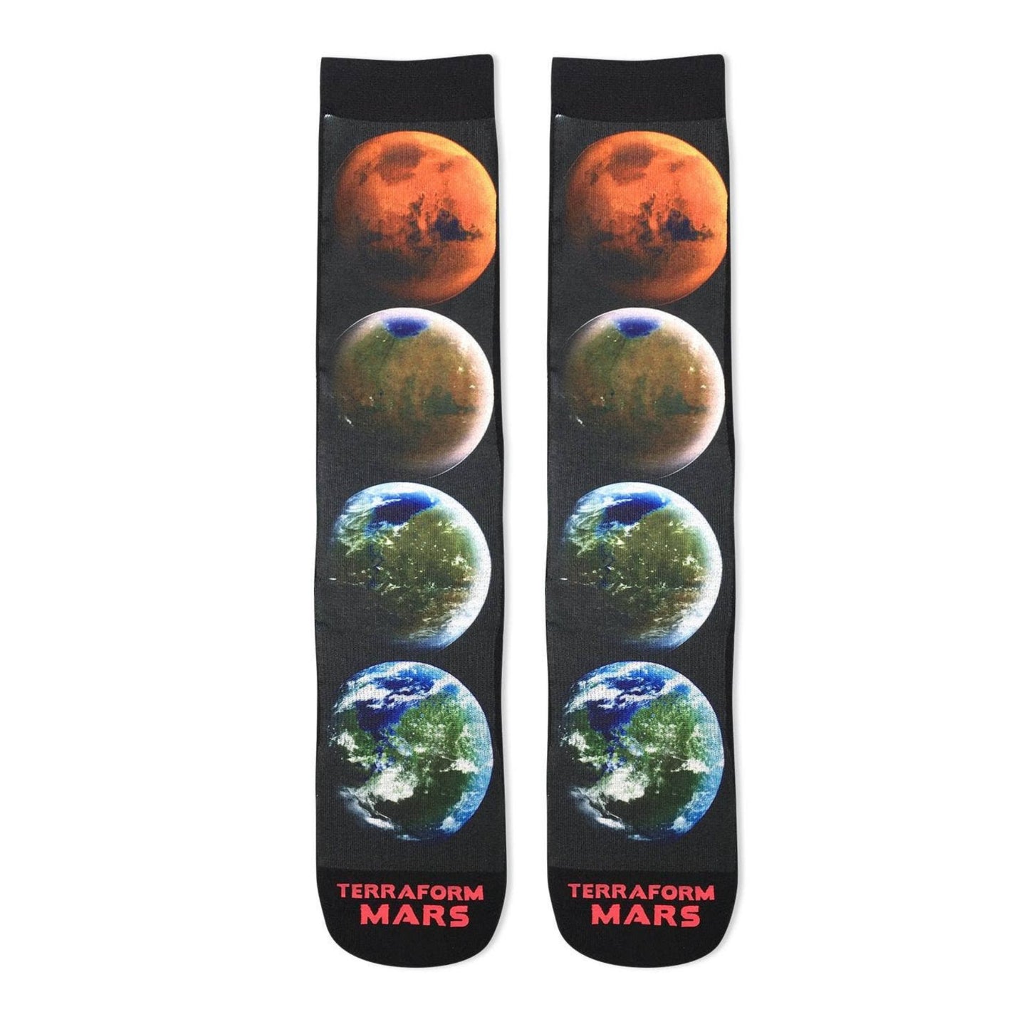 Terraforming Mars Men's Socks | Space Exploration Crew Socks