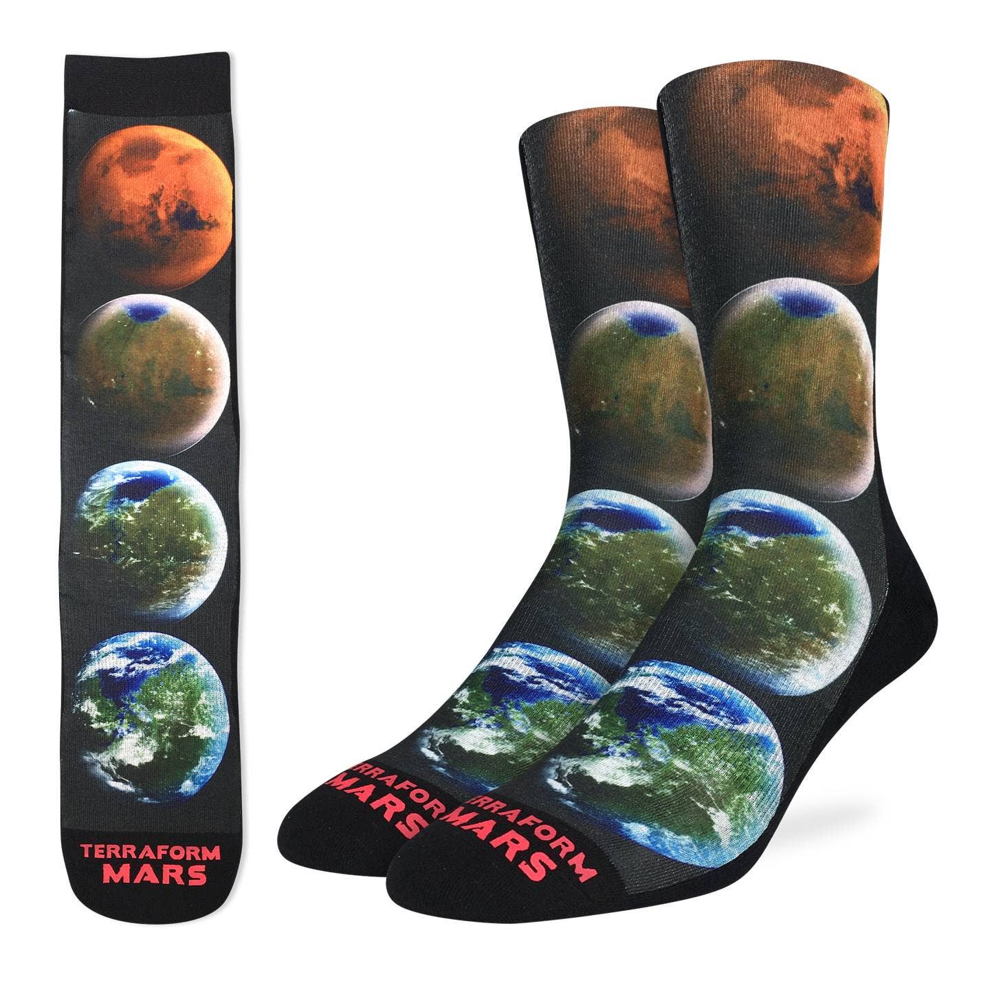 Terraforming Mars Men's Socks | Space Exploration Crew Socks