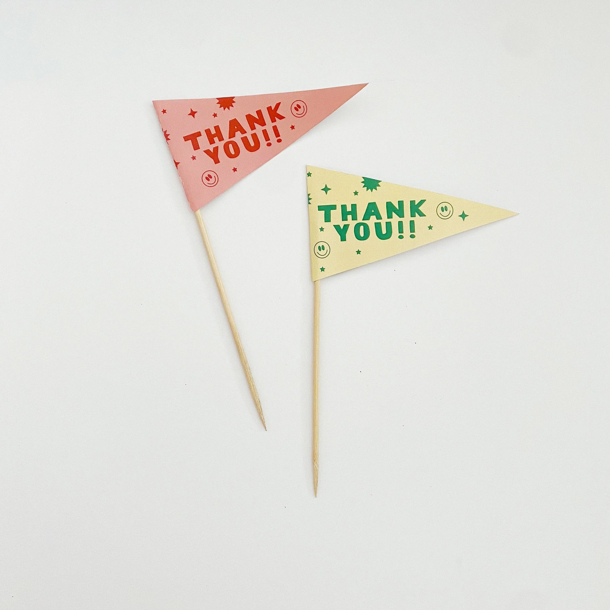 Thank You Pennant Flag | Handmade Plant or Cake Topper