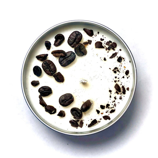 The Barista Coffee Blend Hand Crafted Soy Candle | 4 oz Small Metal Jar Scented Candle
