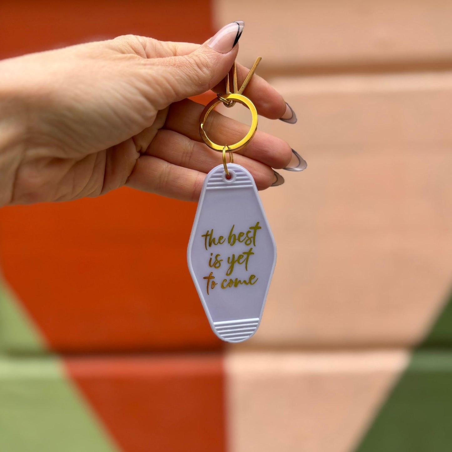 The Best Is Yet To Come Motel Key Tag | Acrylic with Gold Hardware