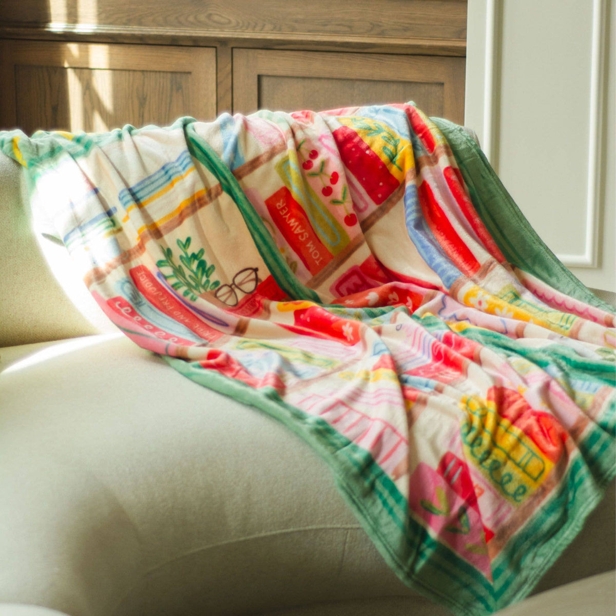The Book Nook Reading Lover Fleece Throw Blanket | 50" x 60"