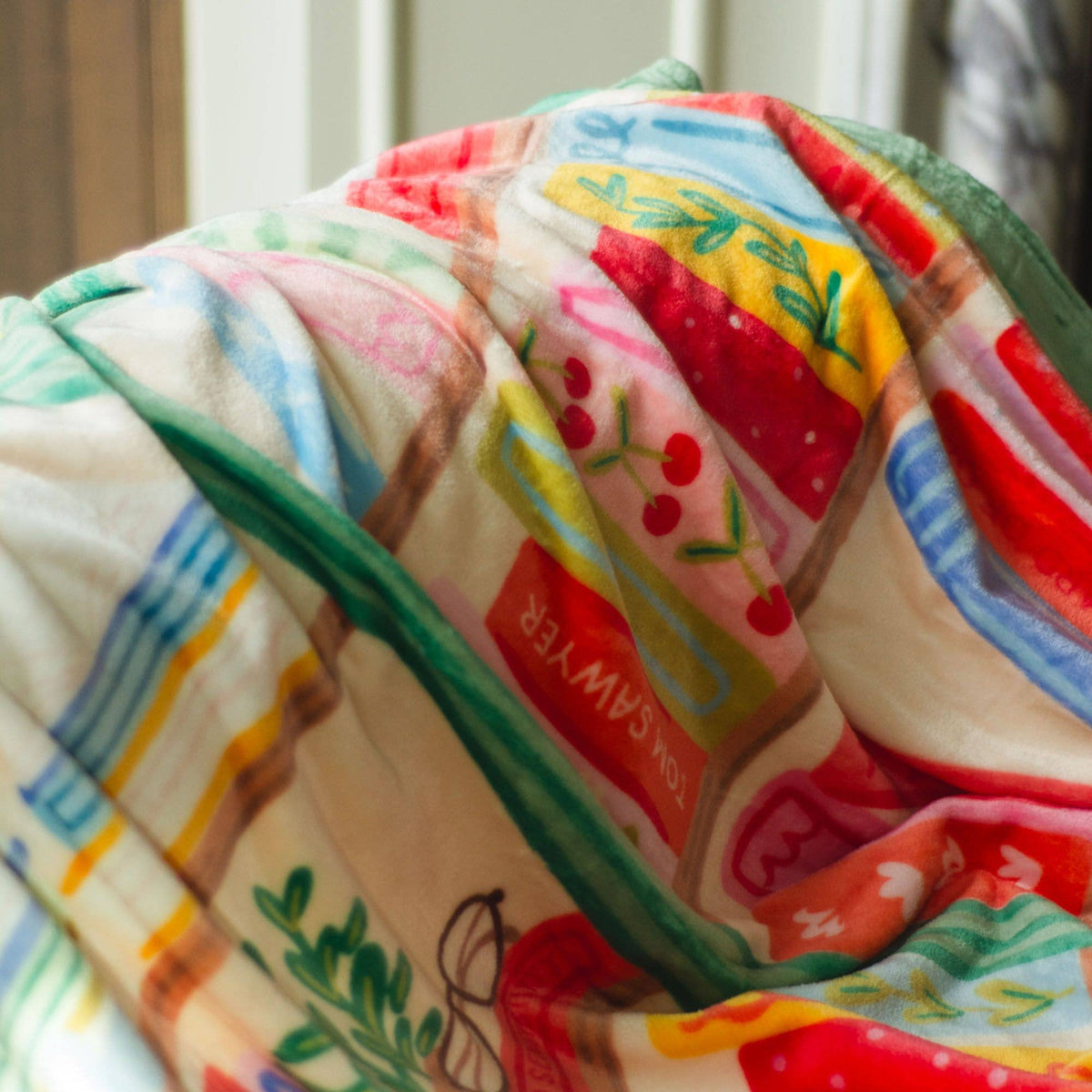 The Book Nook Reading Lover Fleece Throw Blanket | 50" x 60"