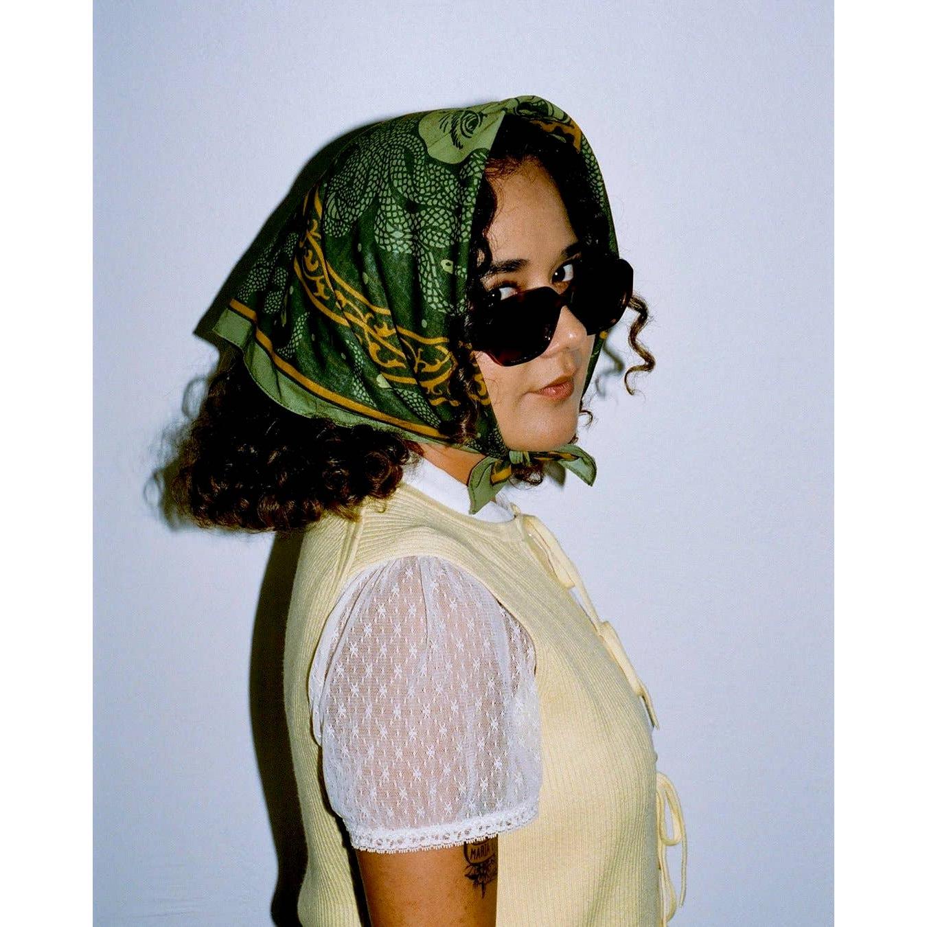 The Caravaggio Bandana | Medusa Cotton Headscarf | 22" x 22"