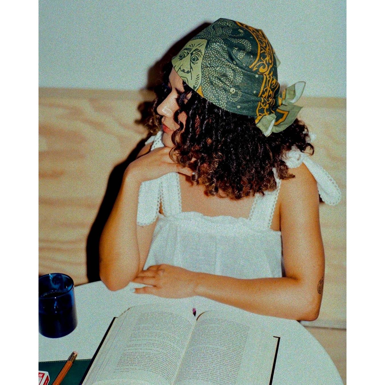 The Caravaggio Bandana | Medusa Cotton Headscarf | 22" x 22"