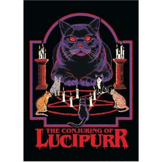 The Conjuring of Lucipurr Magnet | '80s Children's Book Style Satirical Art by Steven Rhodes | 2.5" X 3.5"-Ephemera-The Bullish Store