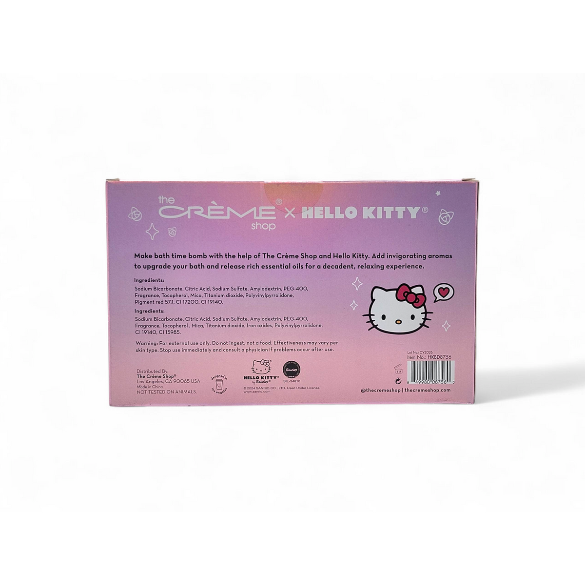 Creme Shop x Hello Kitty product packaging 