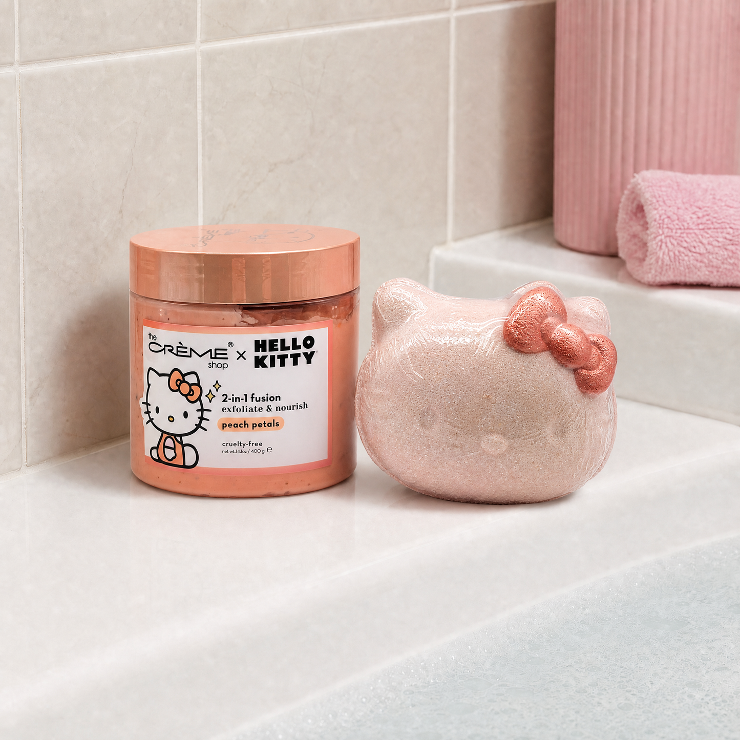 The Crème Shop x Hello Kitty Silky Skin Spa Gift Set | Peach-Crover-The Bullish Store