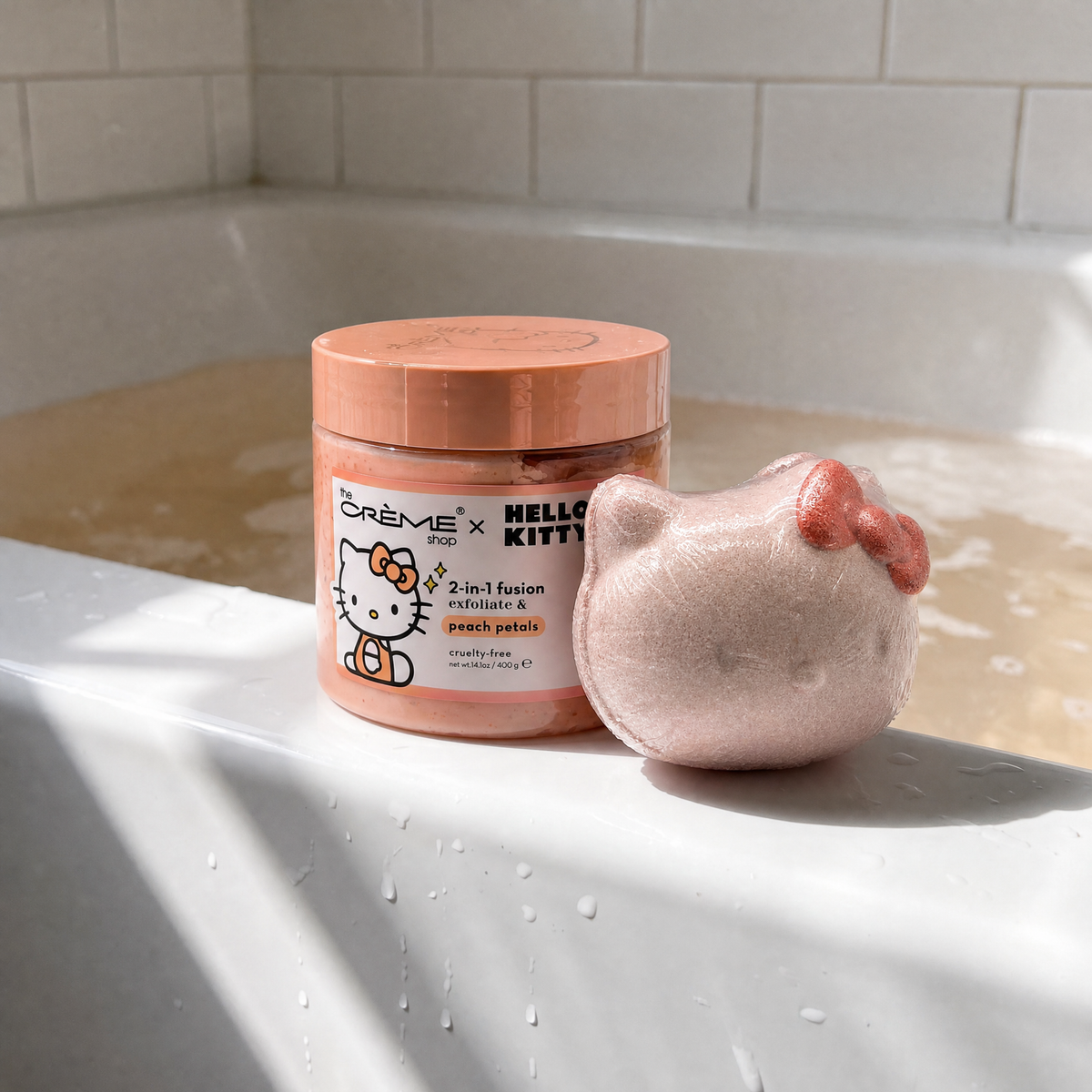 The Crème Shop x Hello Kitty Silky Skin Spa Gift Set | Peach-Crover-The Bullish Store