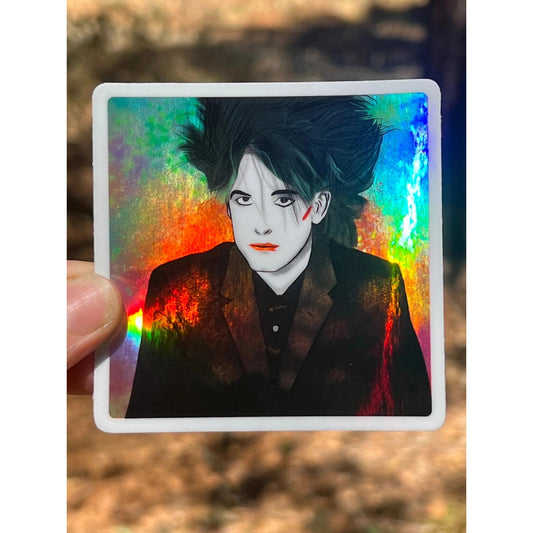 The Cure's Robert Smith Hologram Vinyl Sticker | 3"