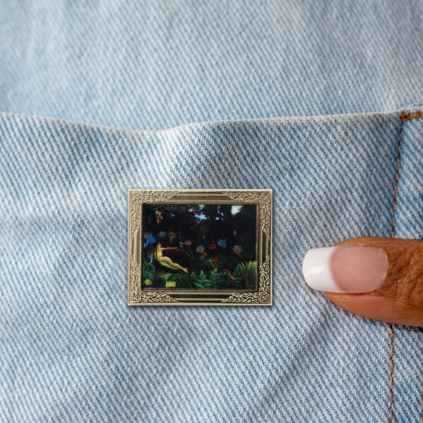 The Dream by Henri Rousseau Art Frame Pin | Museum Enamel Lapel Pin