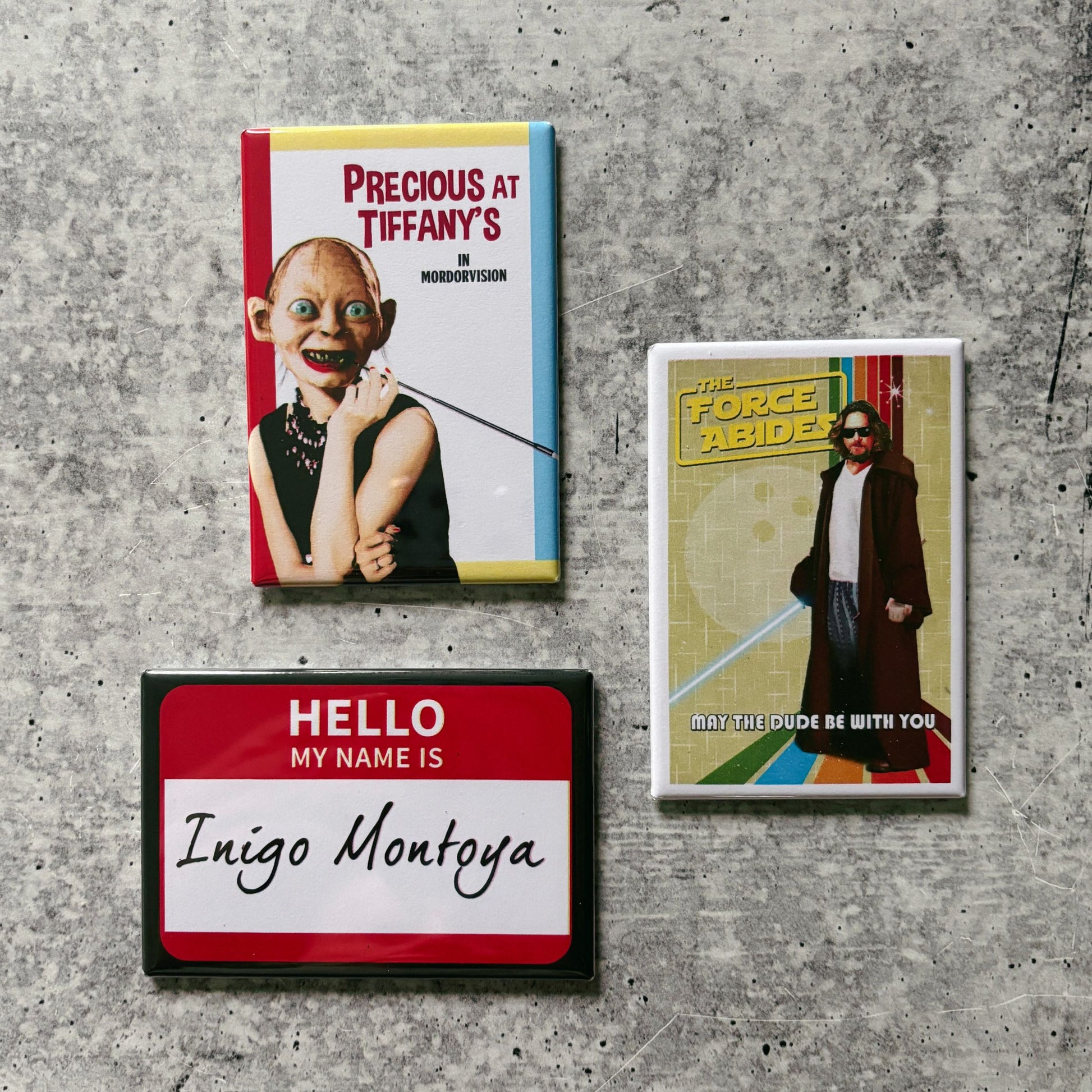 The Force Abides - May The Dude Be With You Funny Refrigerator Magnet | Rectangular Magnetic Surface Decor | 2" x 3"