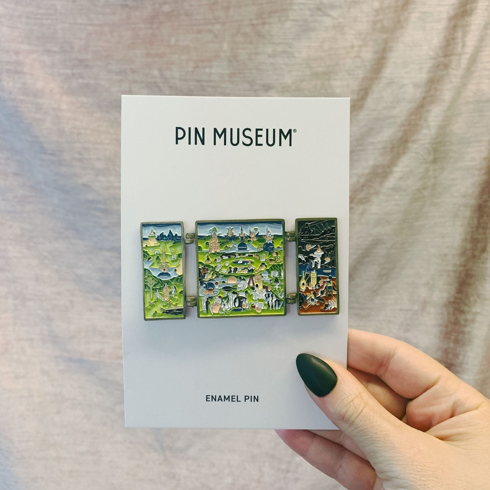 The Garden of Earthly Delights Extra Large Statement Enamel Pin | Double Hinged Soft Lapel Pin