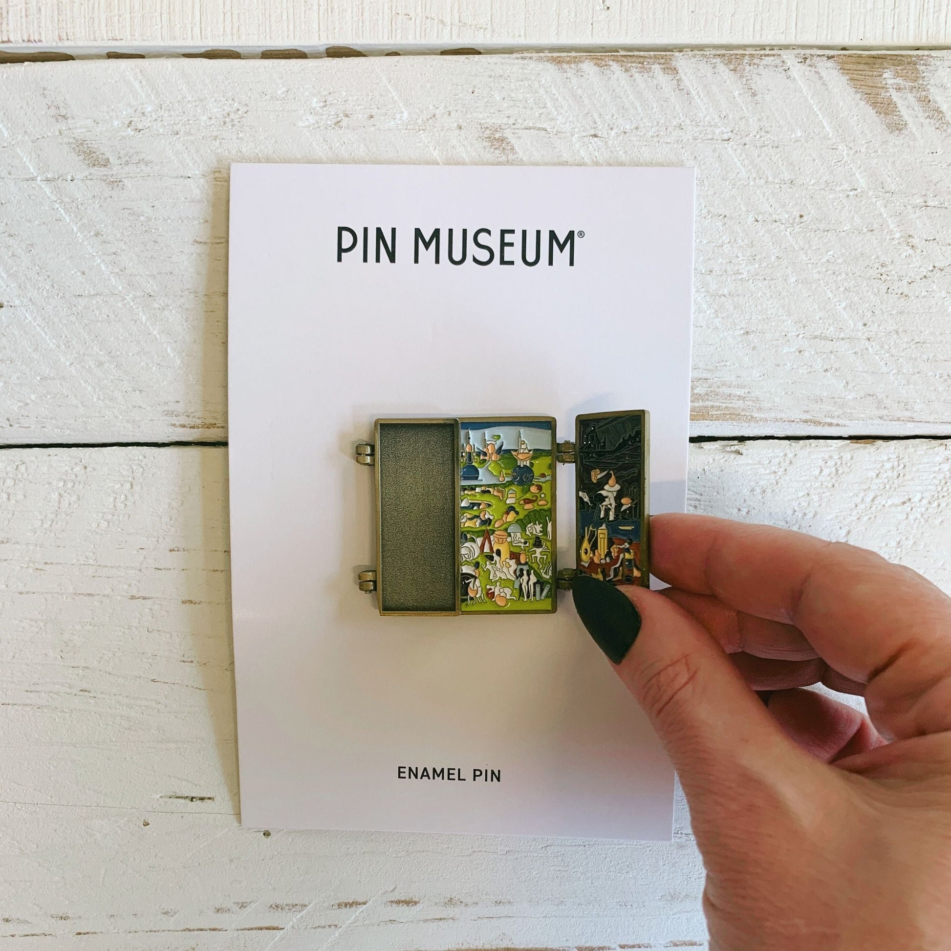 The Garden of Earthly Delights Extra Large Statement Enamel Pin | Double Hinged Soft Lapel Pin