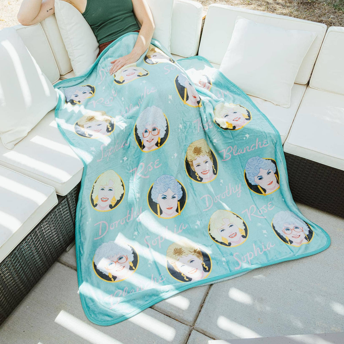 The Golden Girls Character Faces Fleece Throw Blanket | 45" x 60"