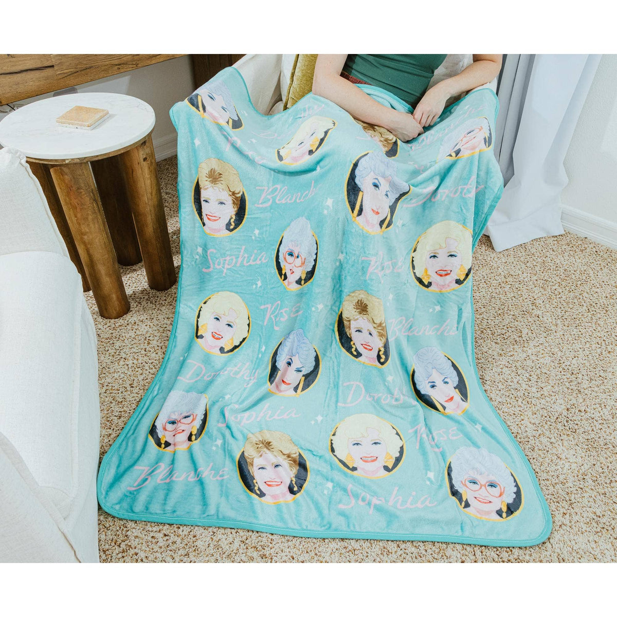 The Golden Girls Character Faces Fleece Throw Blanket | 45" x 60"