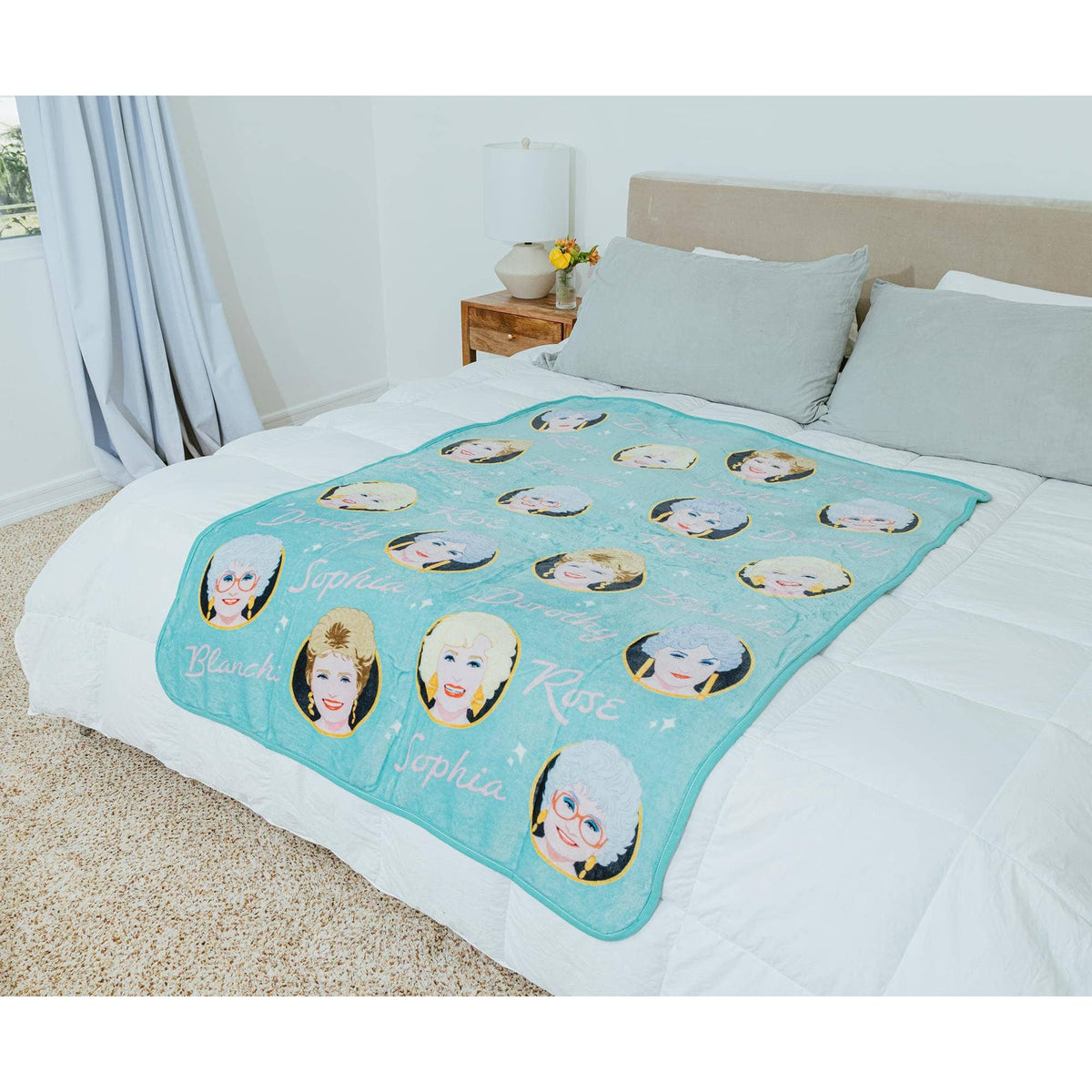 The Golden Girls Character Faces Fleece Throw Blanket | 45" x 60"