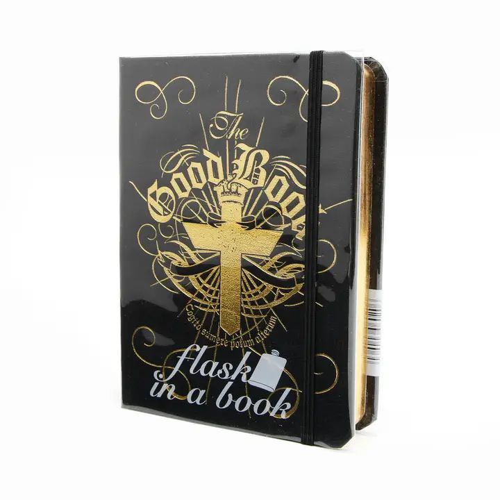 The Good Book Hip Flask in A Bible | Stainless Steel Leak Proof Whiskey Liquor Flask | 4oz