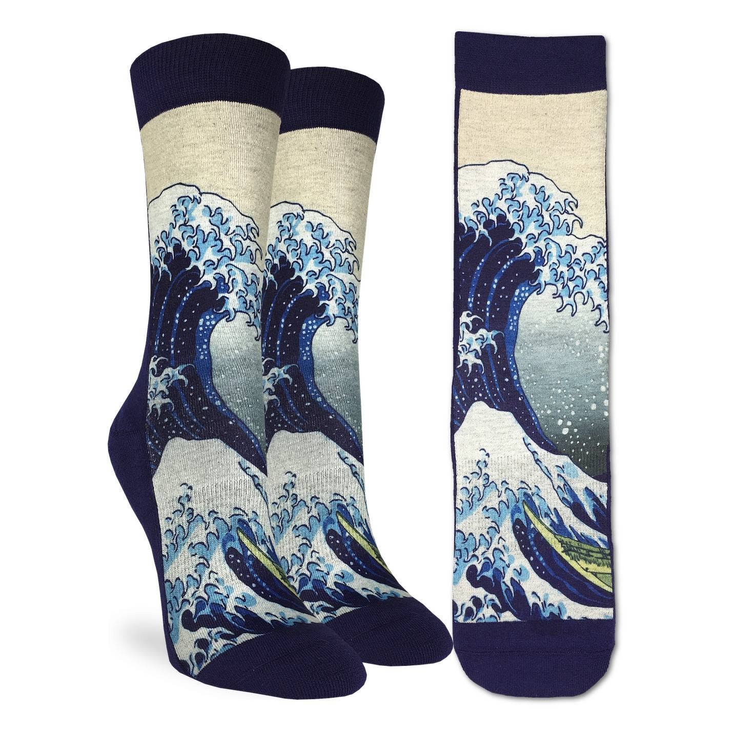 The Great Wave off Kanagawa Art Women’s Socks | Iconic Japanese Wave Crew Socks
