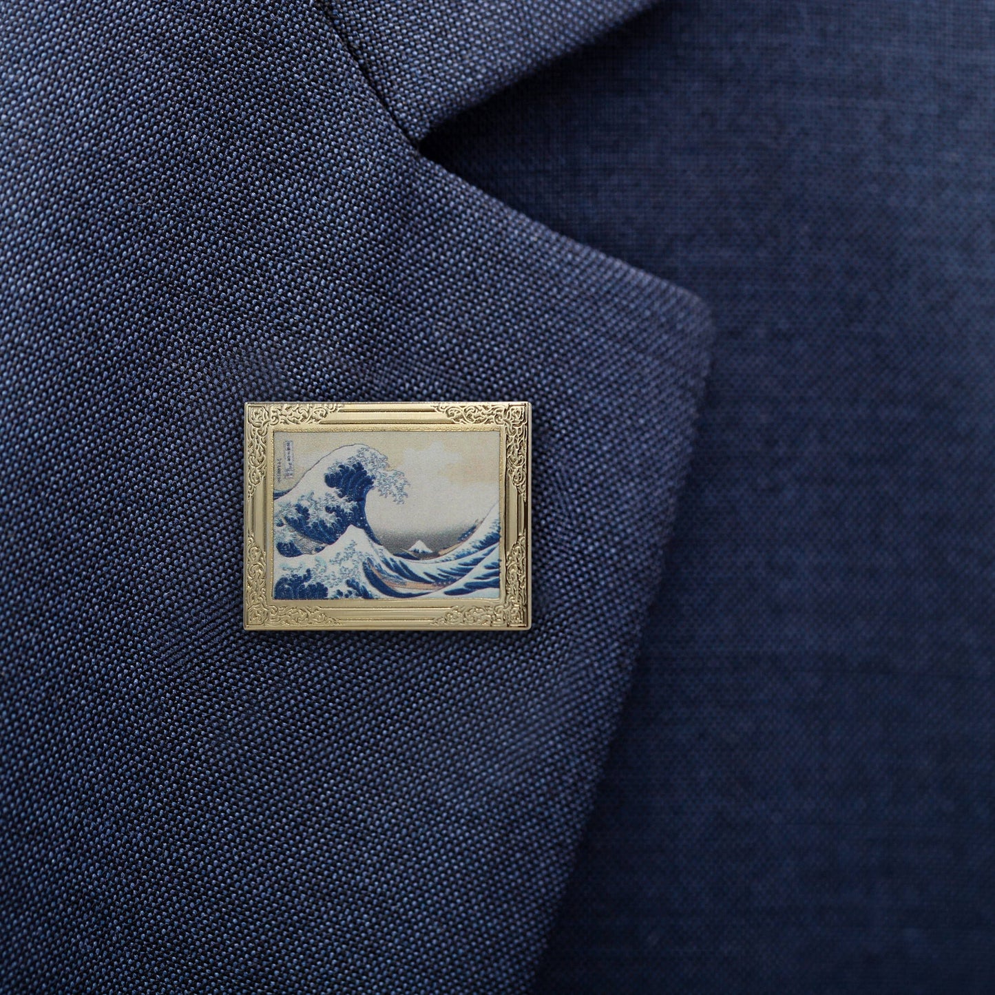 The Great Wave off Kanagawa by Hokusai Art Frame Pin | Museum Enamel Lapel Pin