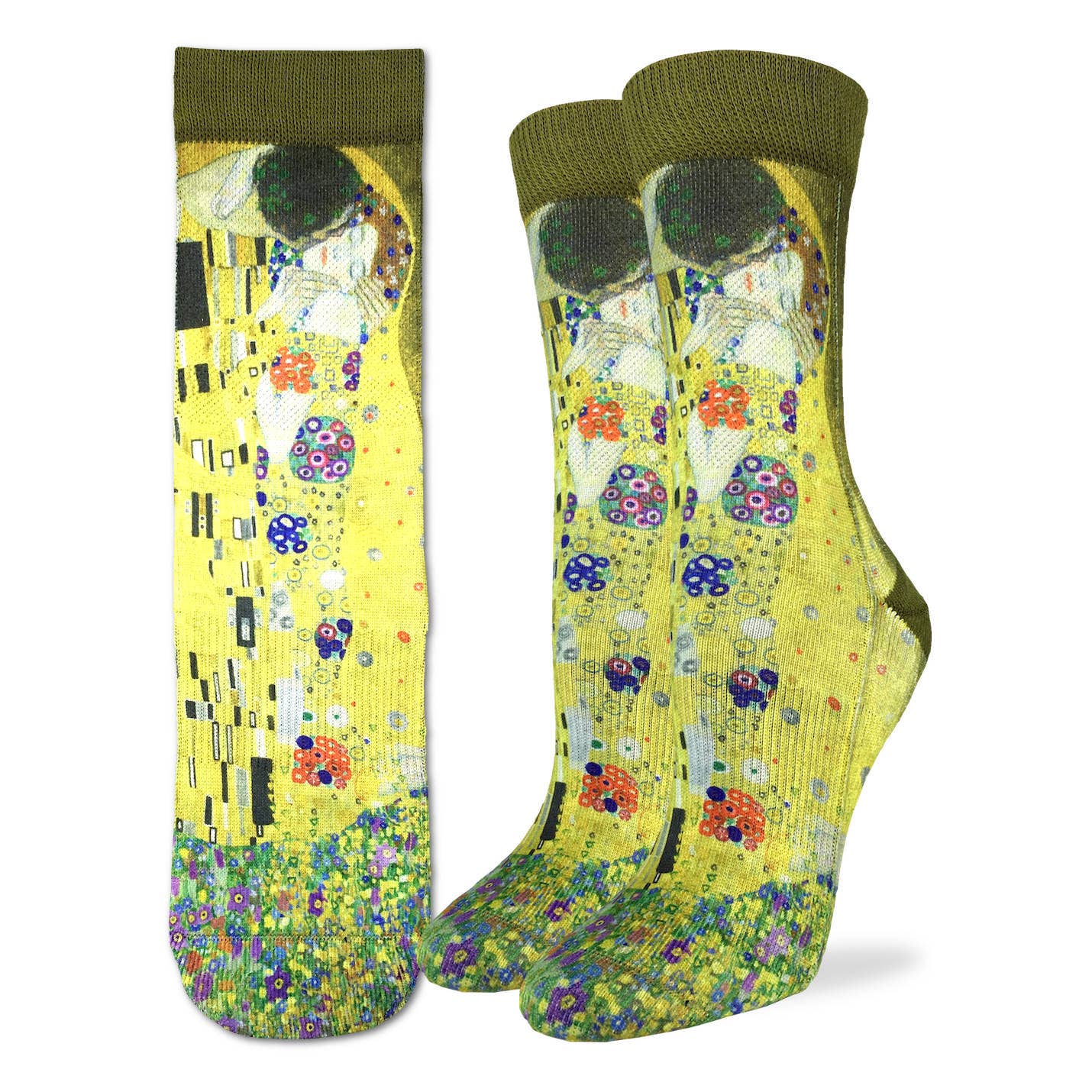 The Kiss Art Women’s  Crew Socks | Vibrant Gustav Klimt Inspired Design