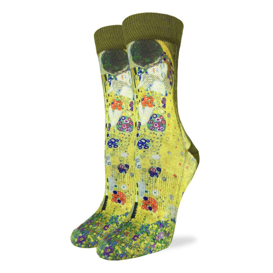 The Kiss Art Women’s  Crew Socks | Vibrant Gustav Klimt Inspired Design
